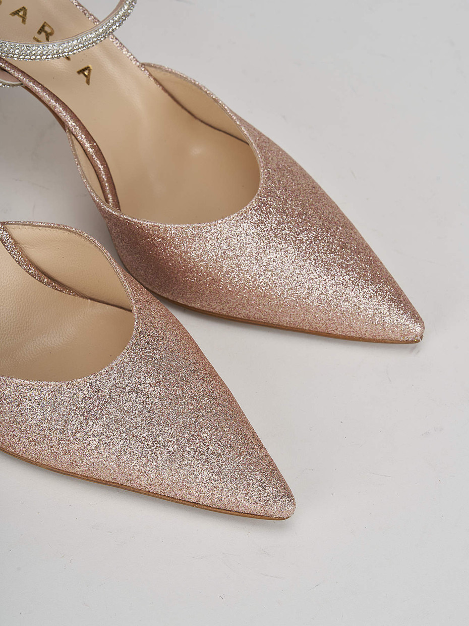 Slingback decolte tacco 8 cm rosa glitter Barca Stores
