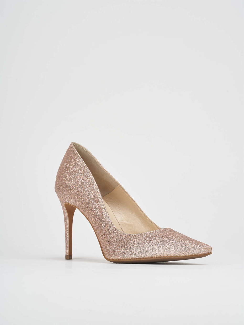 Pumps heel 8 cm pink glitter