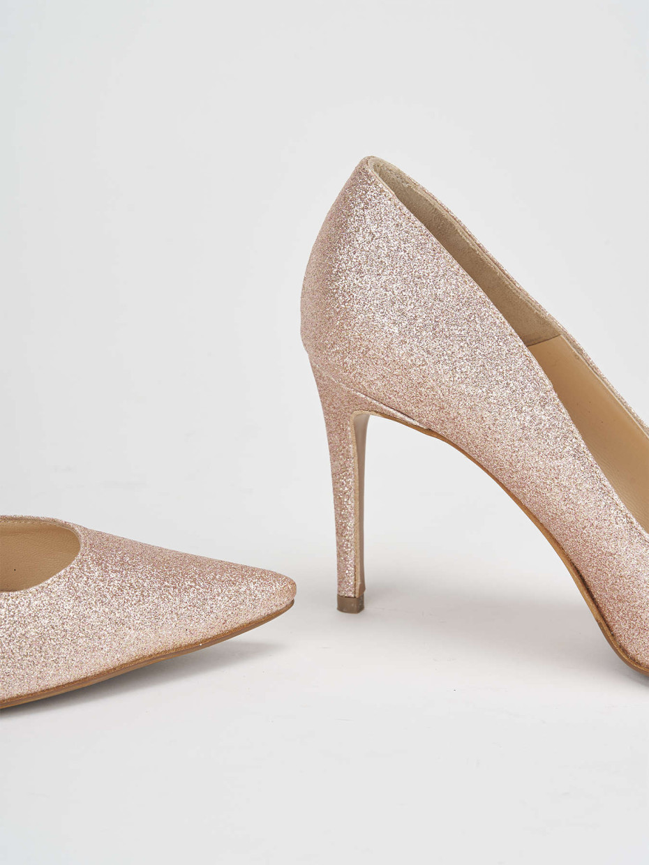 Pumps heel 8 cm pink glitter