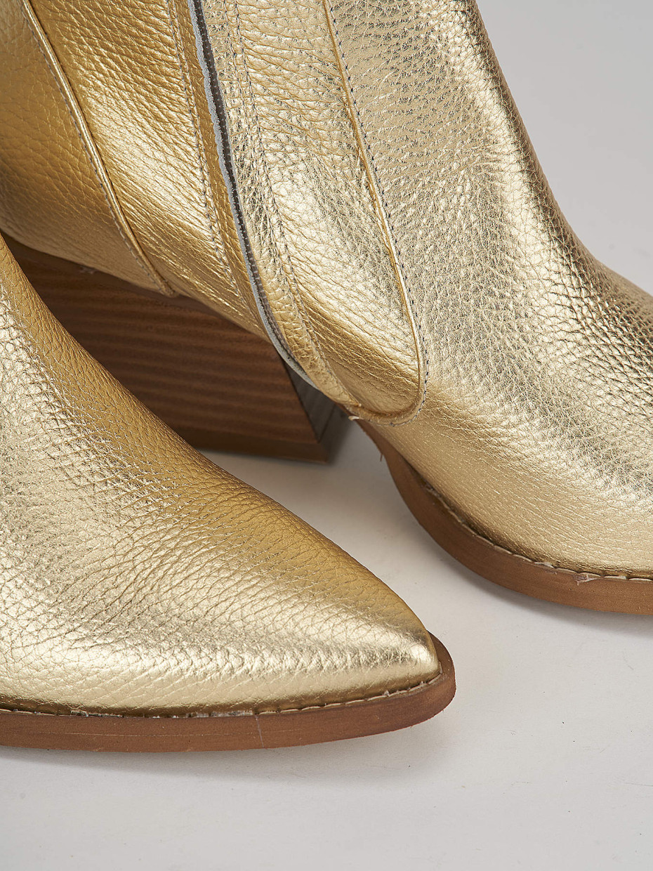 Ladies gold sales ankle boots