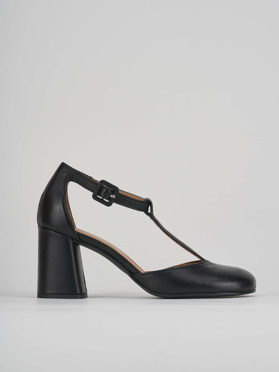 Pumps heel 7 cm black leather