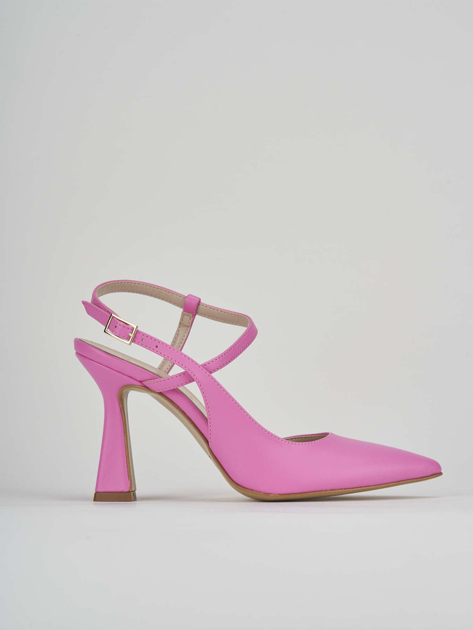 Pumps heel 9 cm pink leather