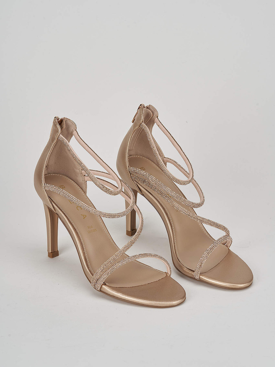 Sandali tacco 9cm pelle rosa Barca Stores