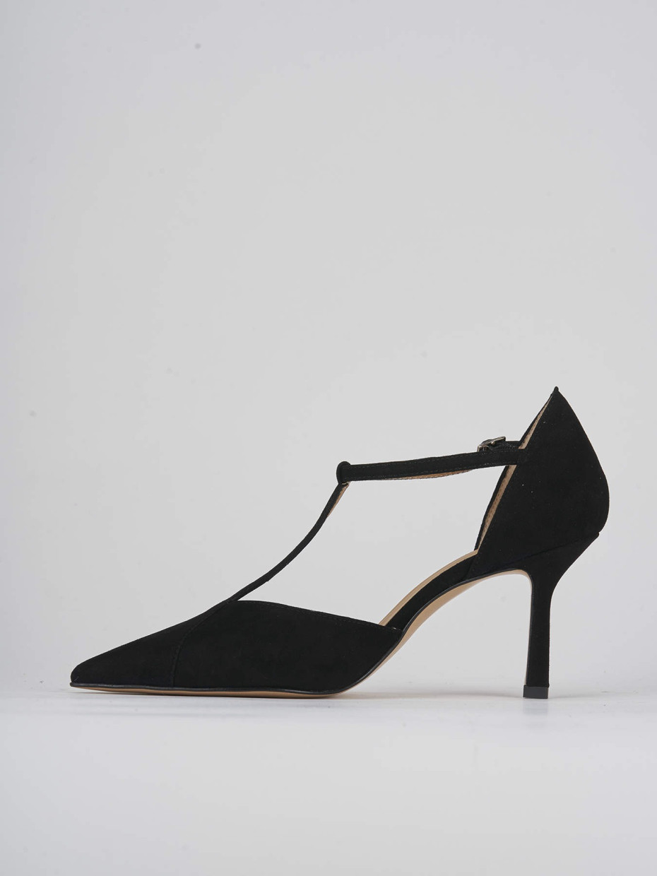 Pumps heel 8 cm black suede