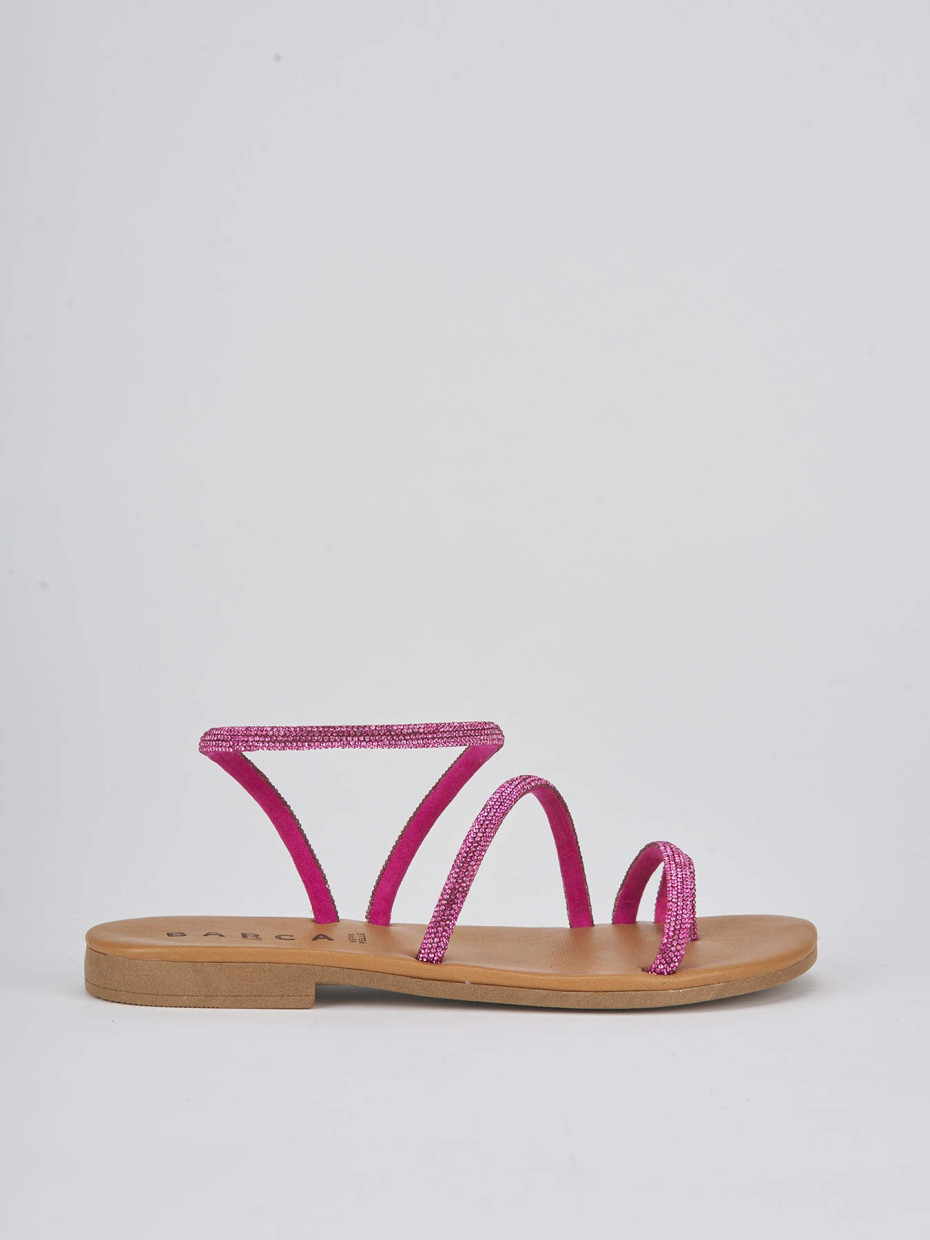 Sandali tacco 1cm pelle rosa
