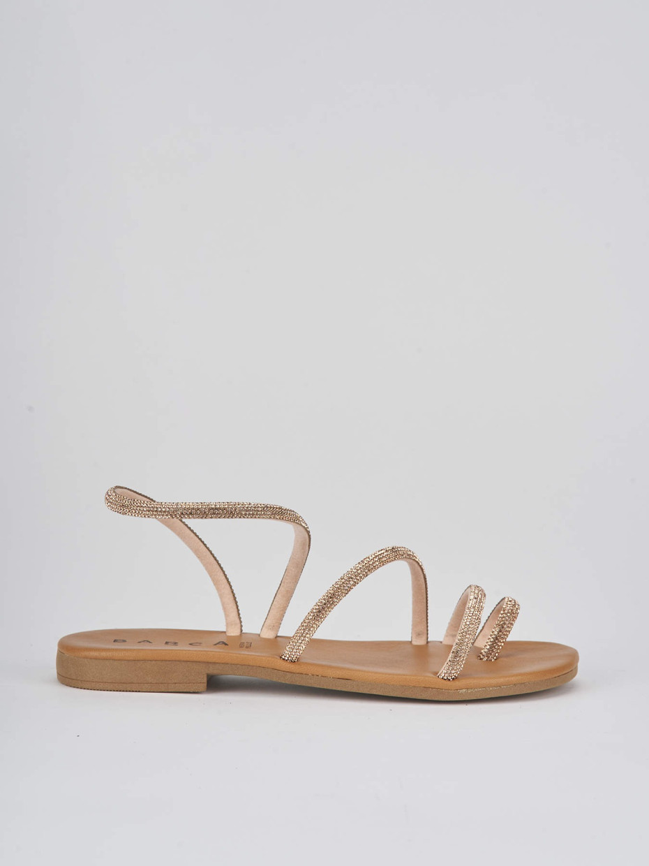 Low heel sandals heel 1 cm pink leather