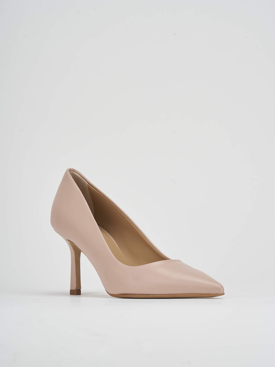 Pumps heel 7 cm pink leather