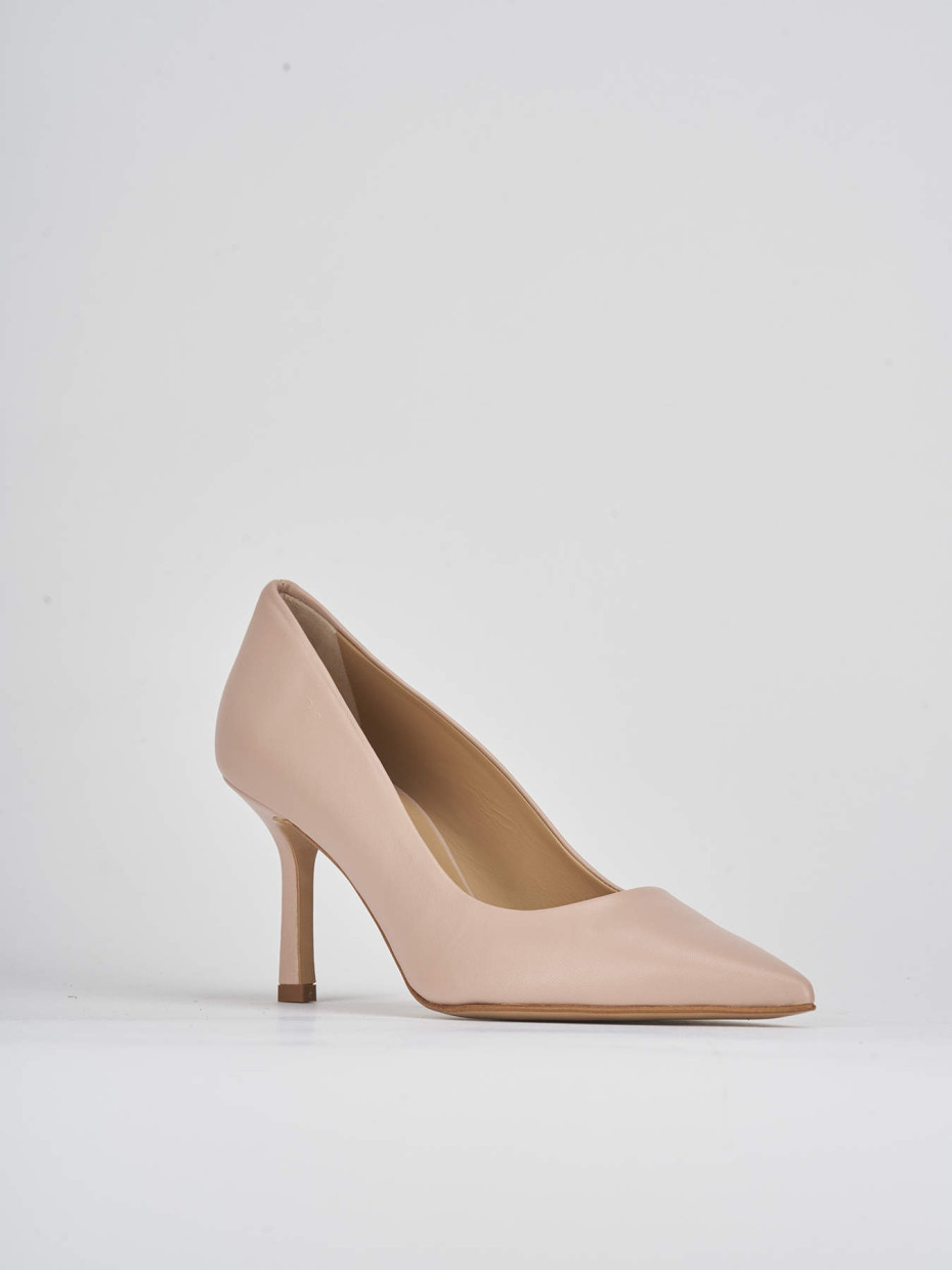 Pumps heel 7 cm pink leather
