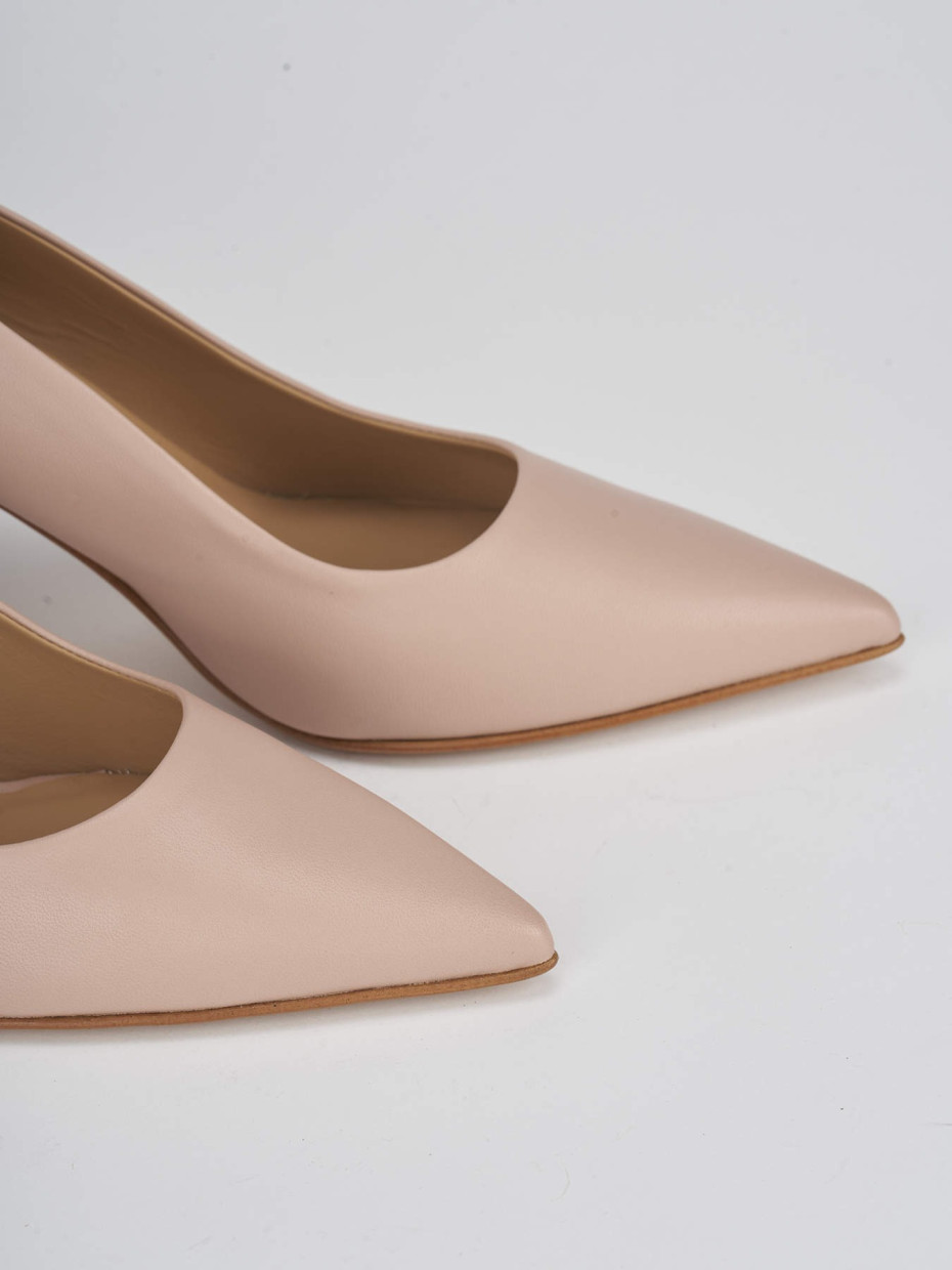 Pumps heel 7 cm pink leather