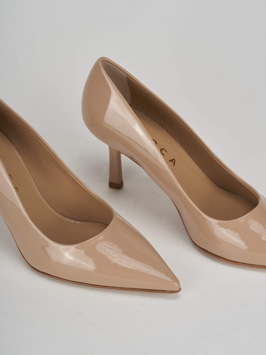 D collet tacco 7cm vernice beige Barca Stores