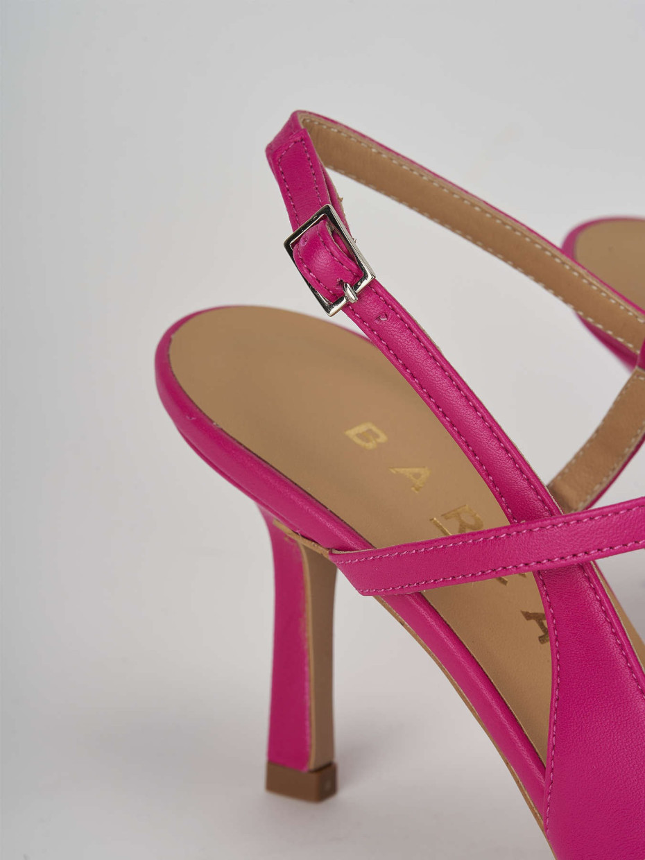 Décolleté e slingback tacco 7cm pelle rosa