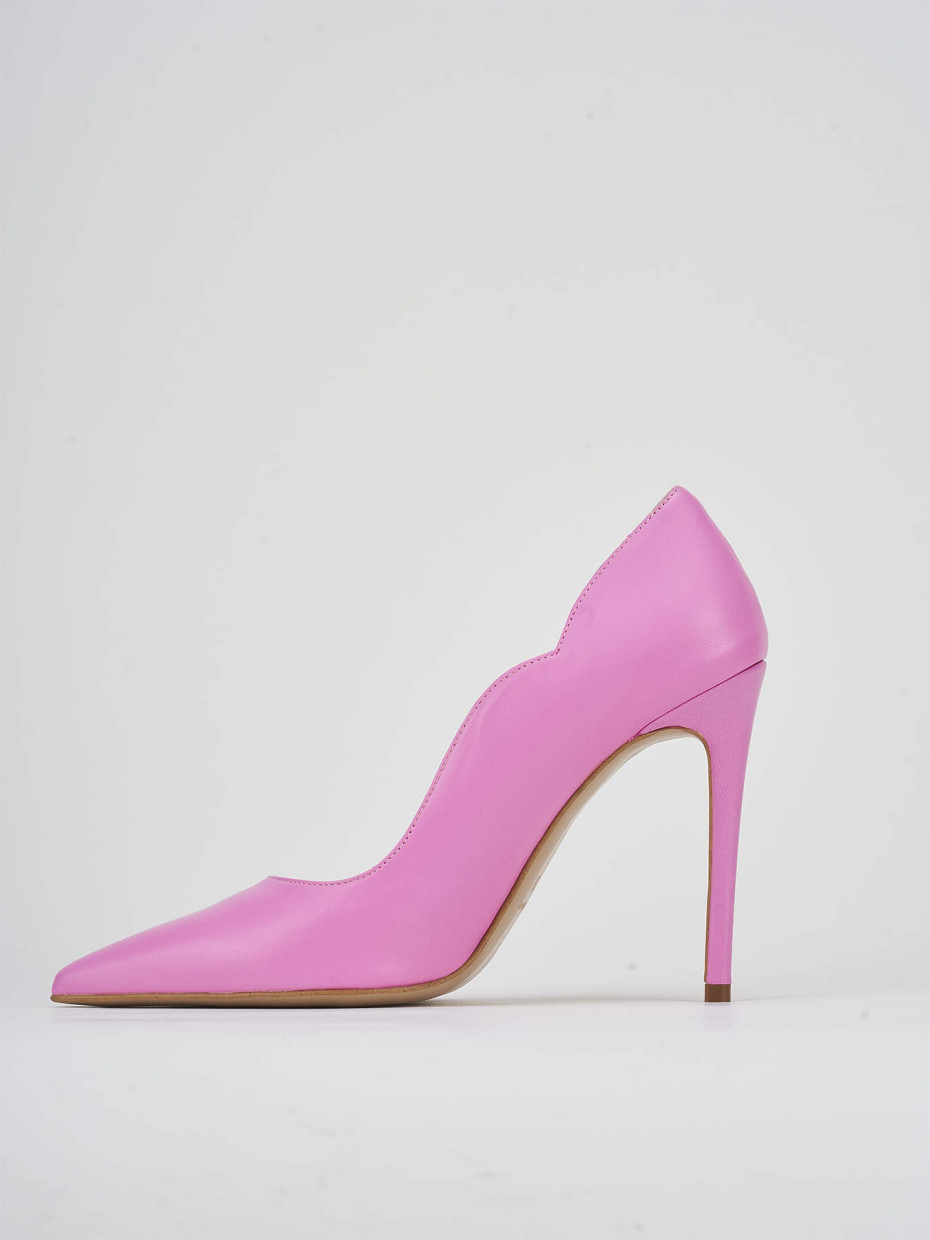 Décolleté e slingback tacco 10cm pelle rosa