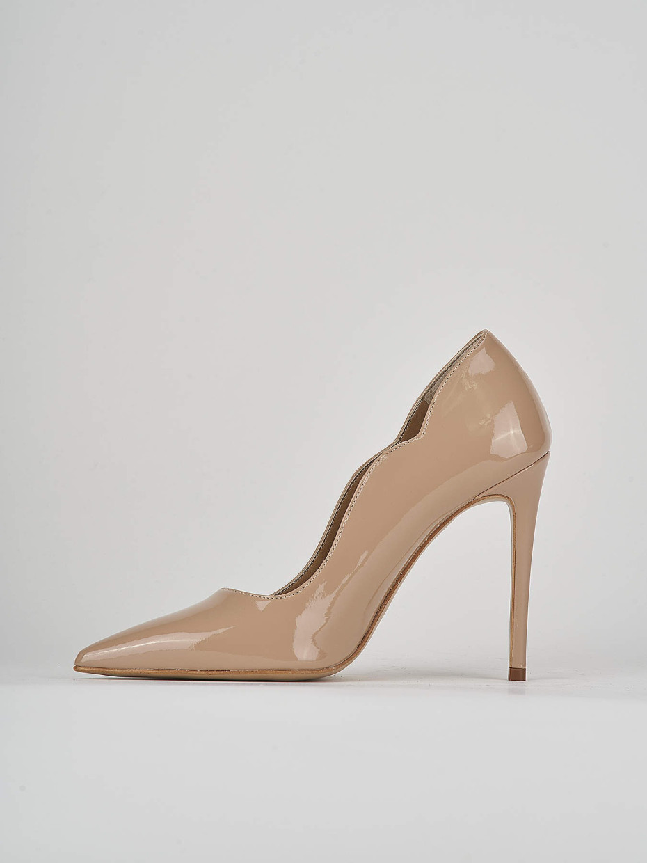 Décolleté e slingback tacco 10cm vernice rosa