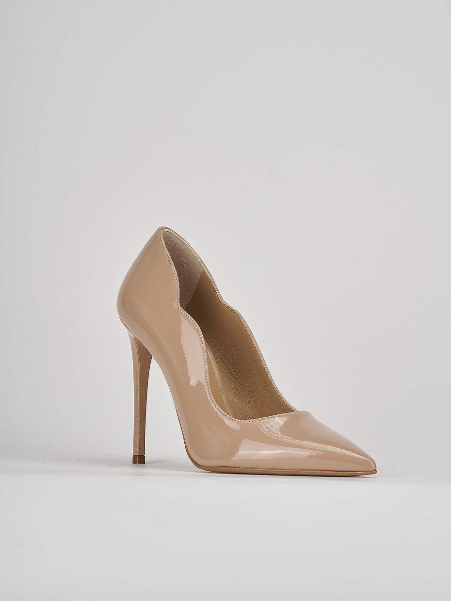 Décolleté e slingback tacco 10cm vernice rosa