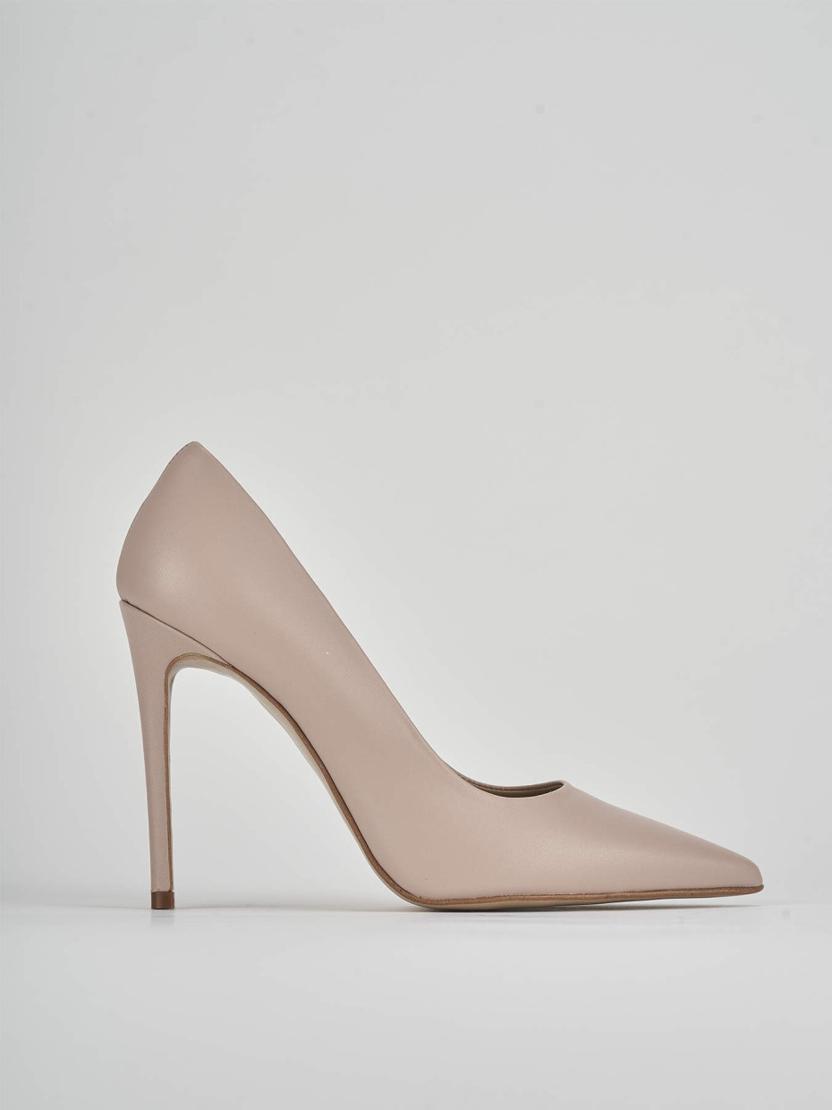 Décolleté e slingback tacco 11cm pelle rosa
