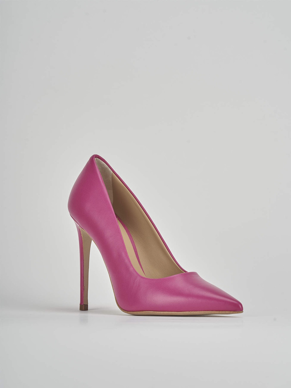 Décolleté e slingback tacco 11cm pelle rosa