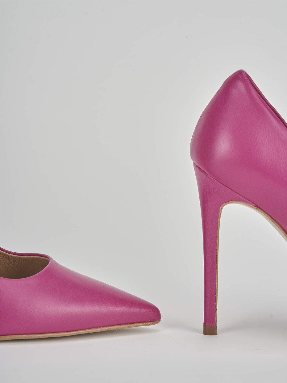 Décolleté e slingback tacco 11cm pelle rosa