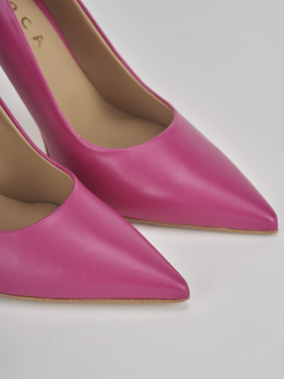 Décolleté e slingback tacco 11cm pelle rosa