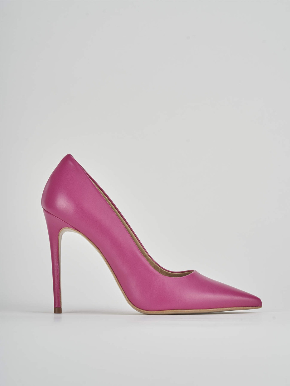 Décolleté e slingback tacco 11cm pelle rosa