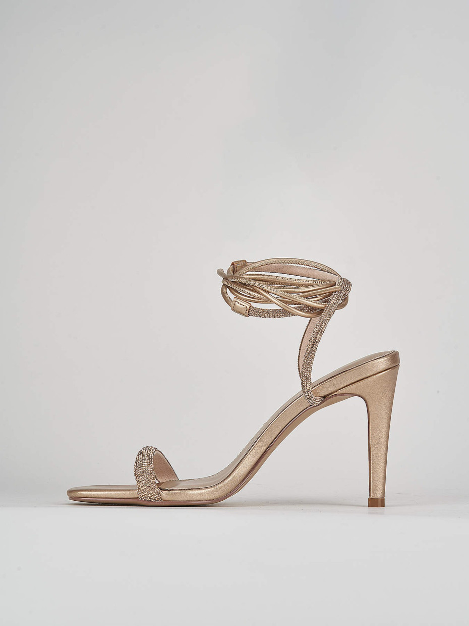 Bronze high heel sandals outlet