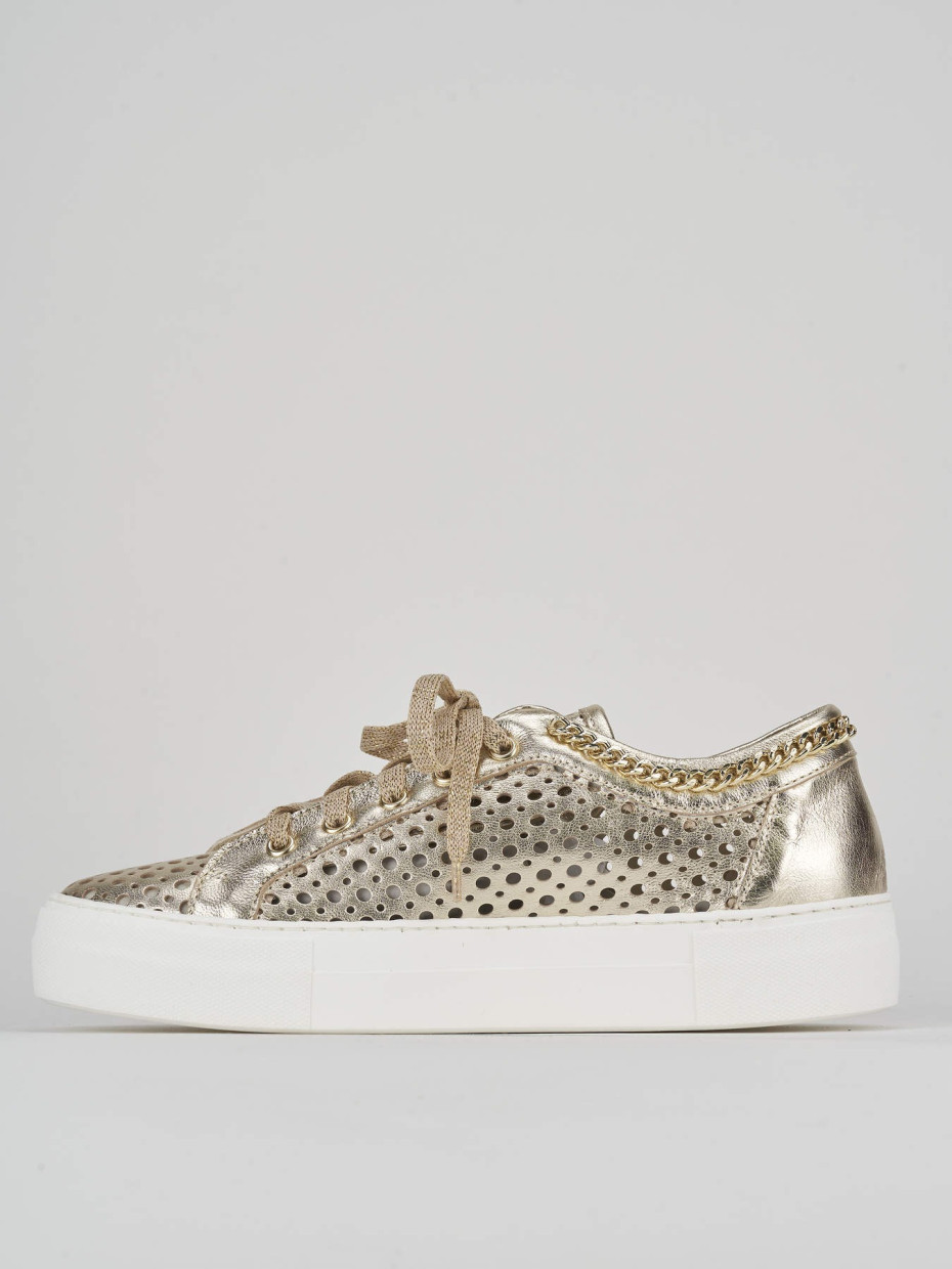 Sneakers pelle oro