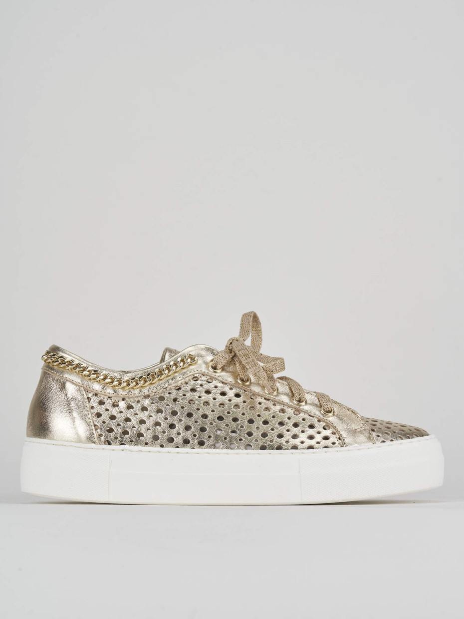 Sneakers pelle oro