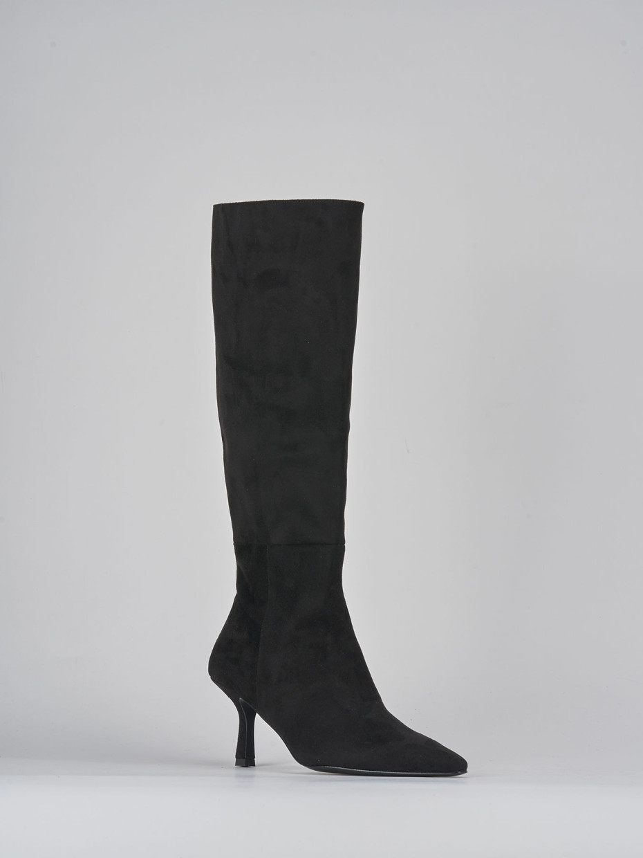 Stivali tacco 6cm camoscio nero Barca Stores