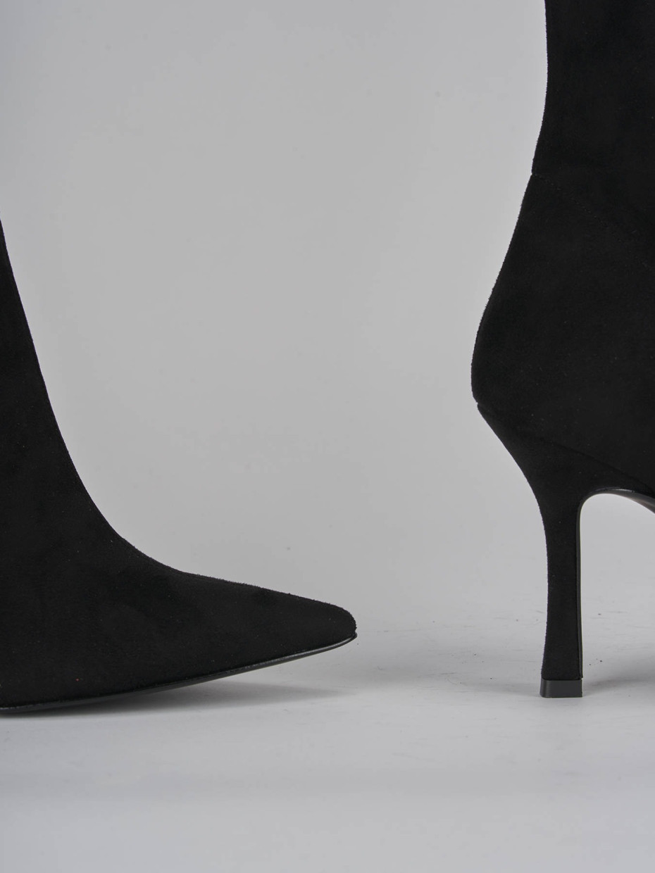 High heel boots woman heel 9 cm black suede Barca Stores
