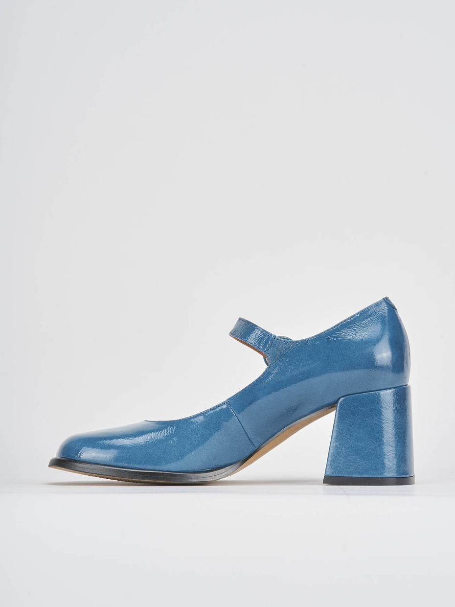 Pumps heel 8 cm blu patent
