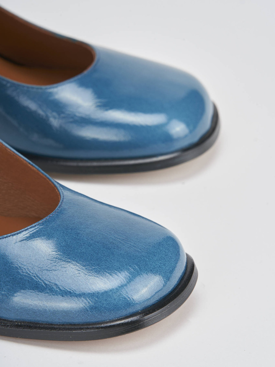 Pumps heel 8 cm blu patent