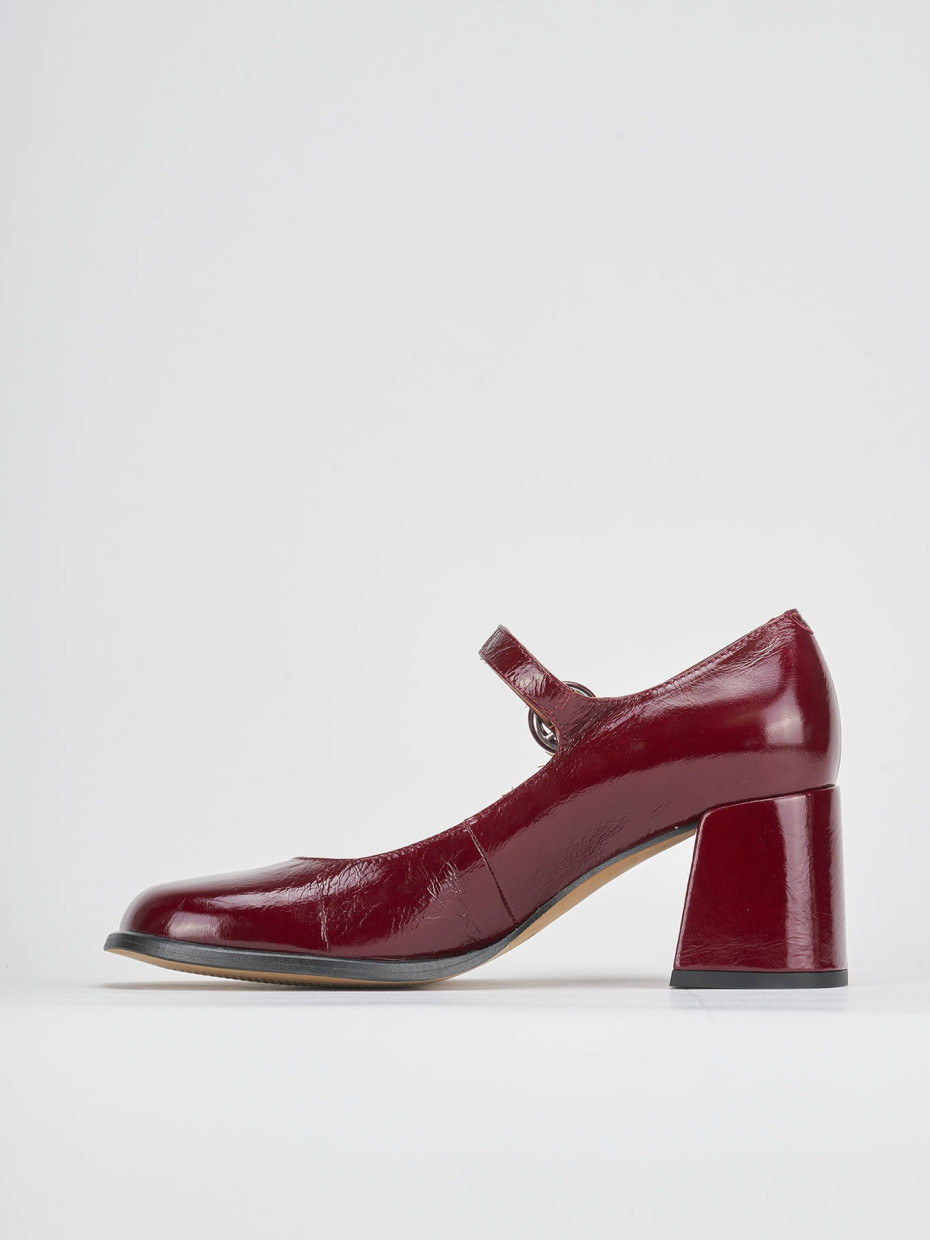 Pumps heel 8 cm bordeaux patent