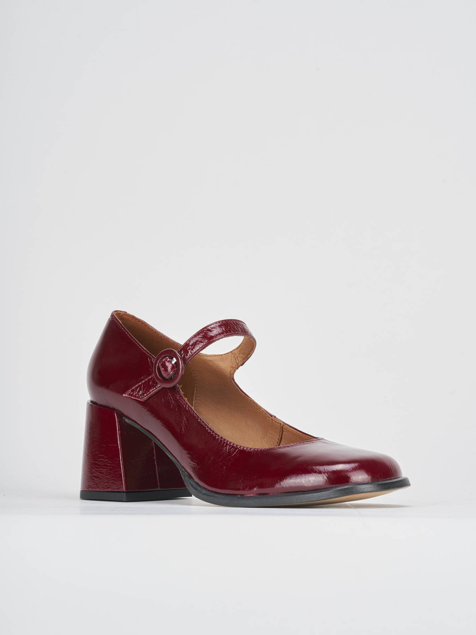 Pumps heel 8 cm bordeaux patent