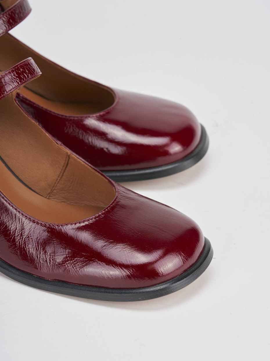 Pumps heel 8 cm bordeaux patent