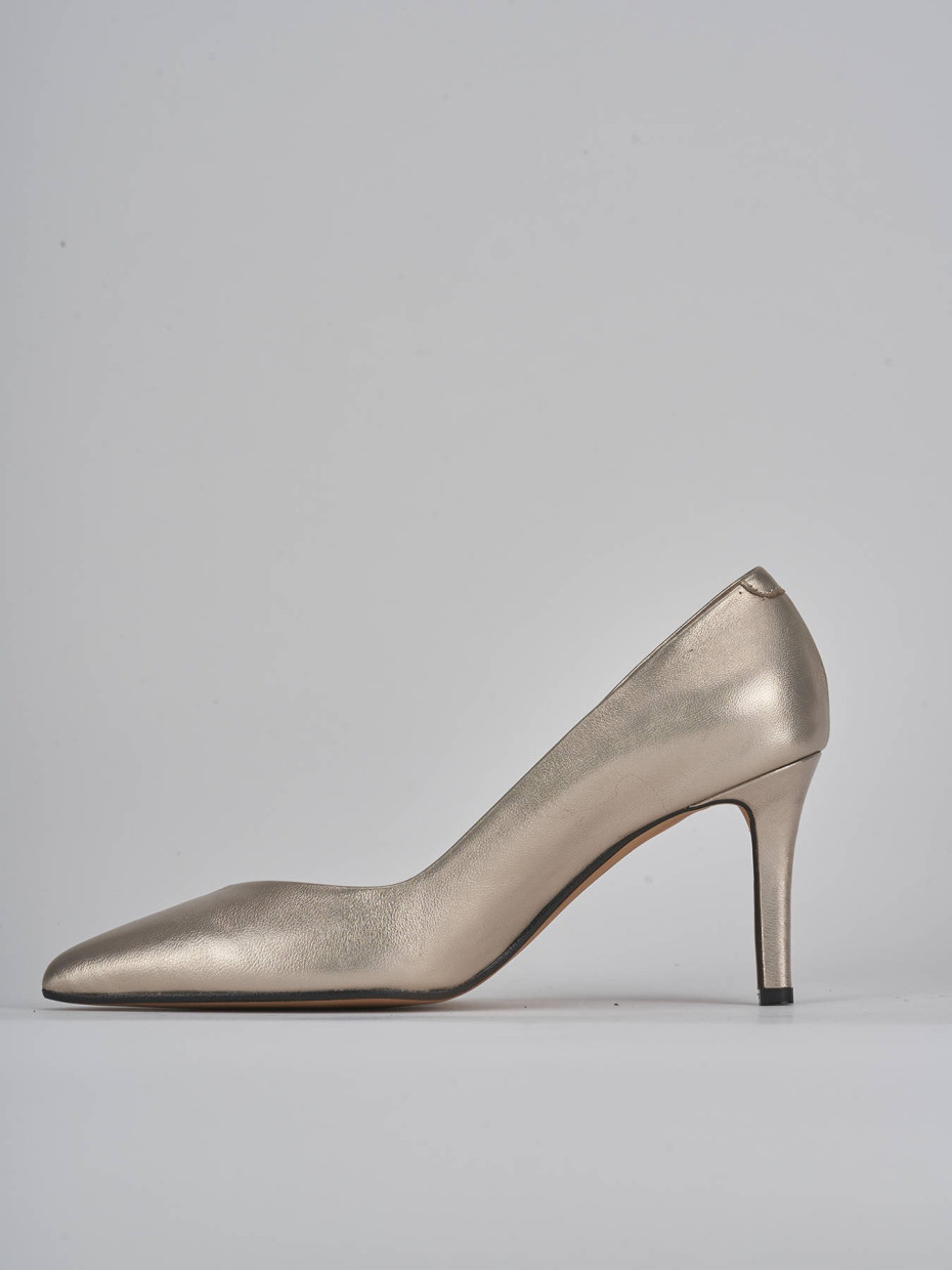 Pumps heel 7 cm gold laminated