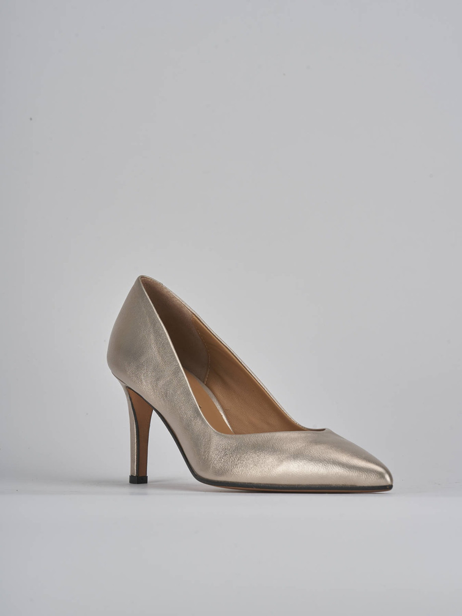 Pumps heel 7 cm gold laminated