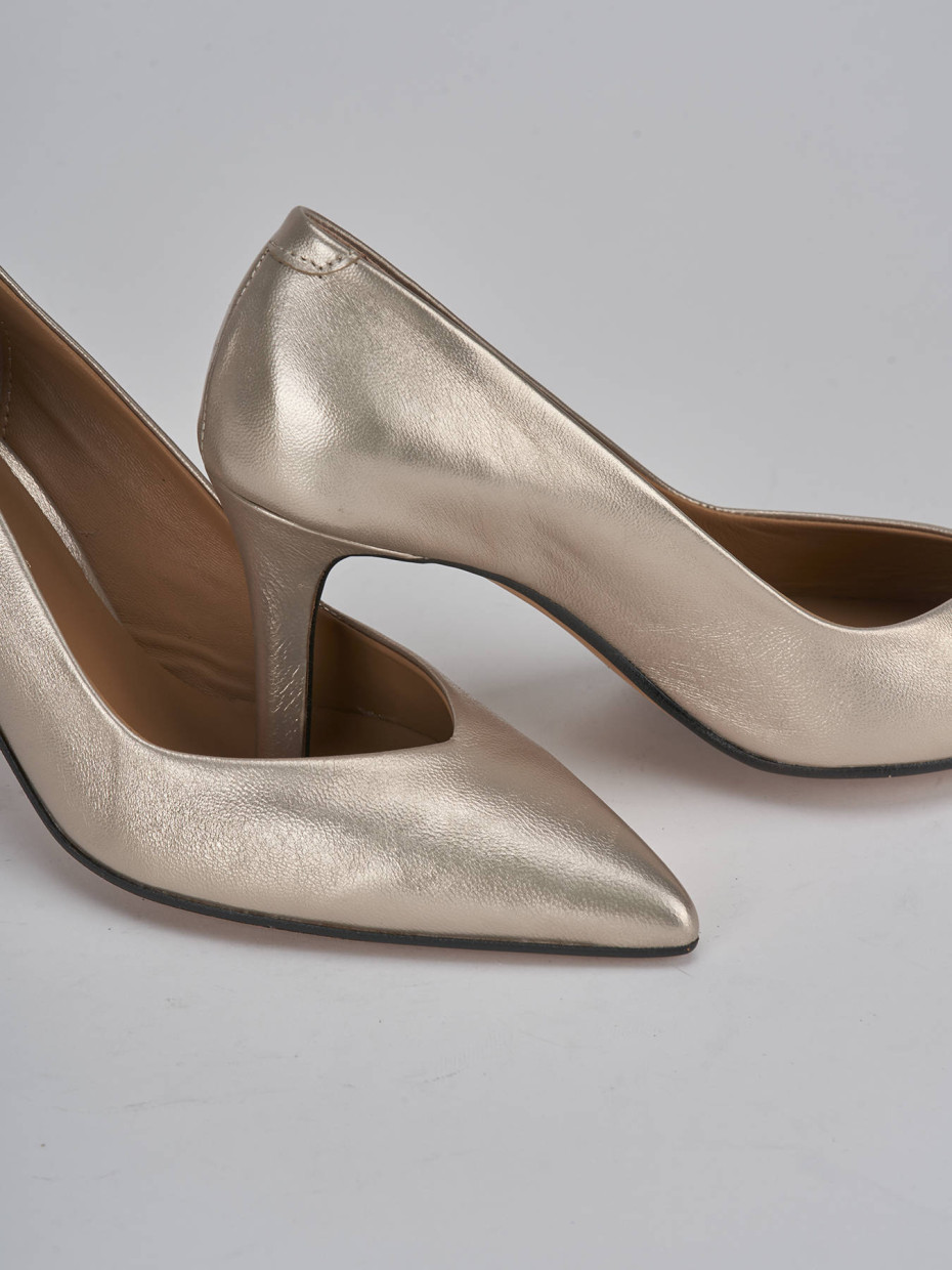 Pumps heel 7 cm gold laminated