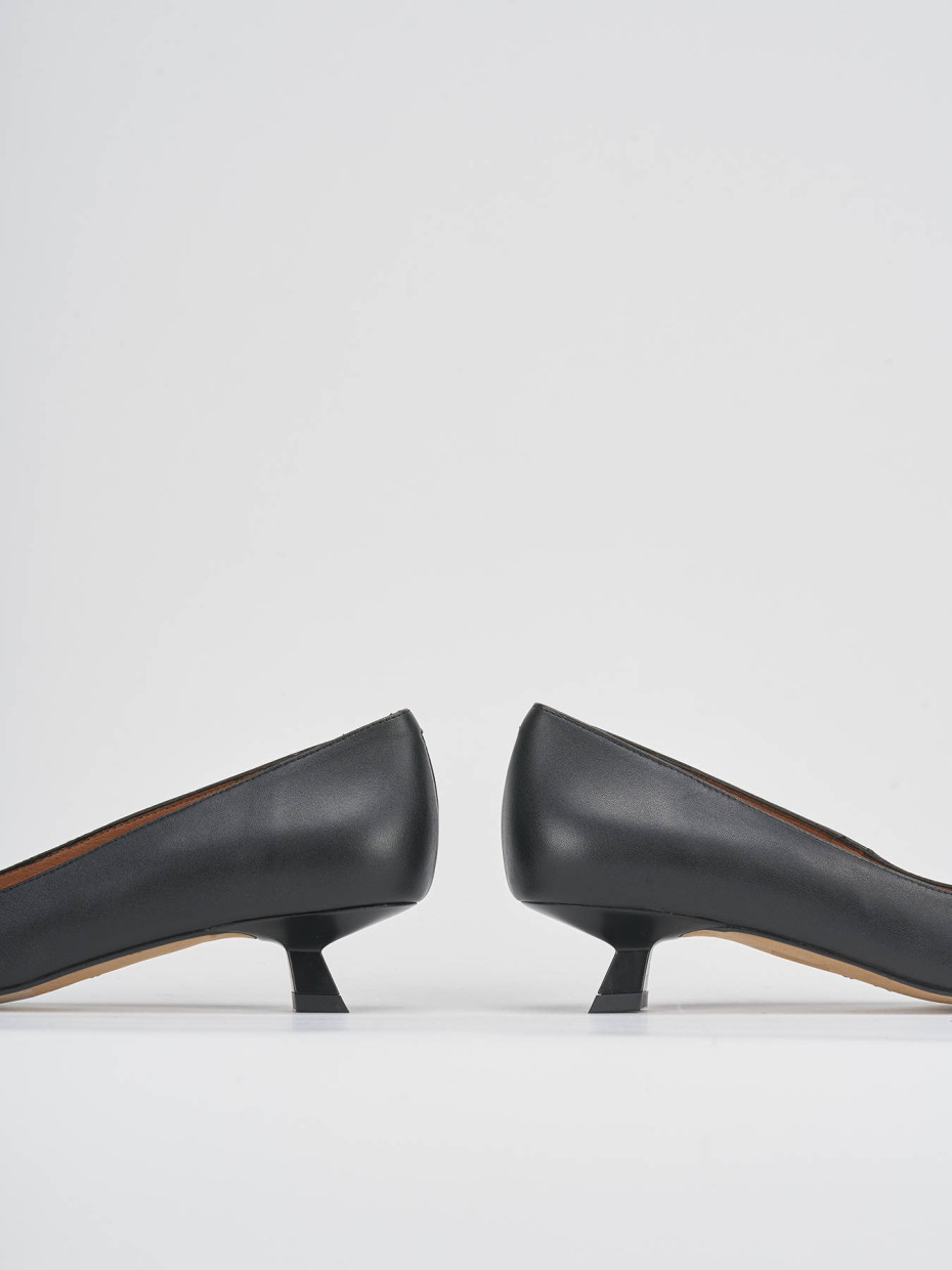 Décolleté e slingback tacco 3cm pelle nero