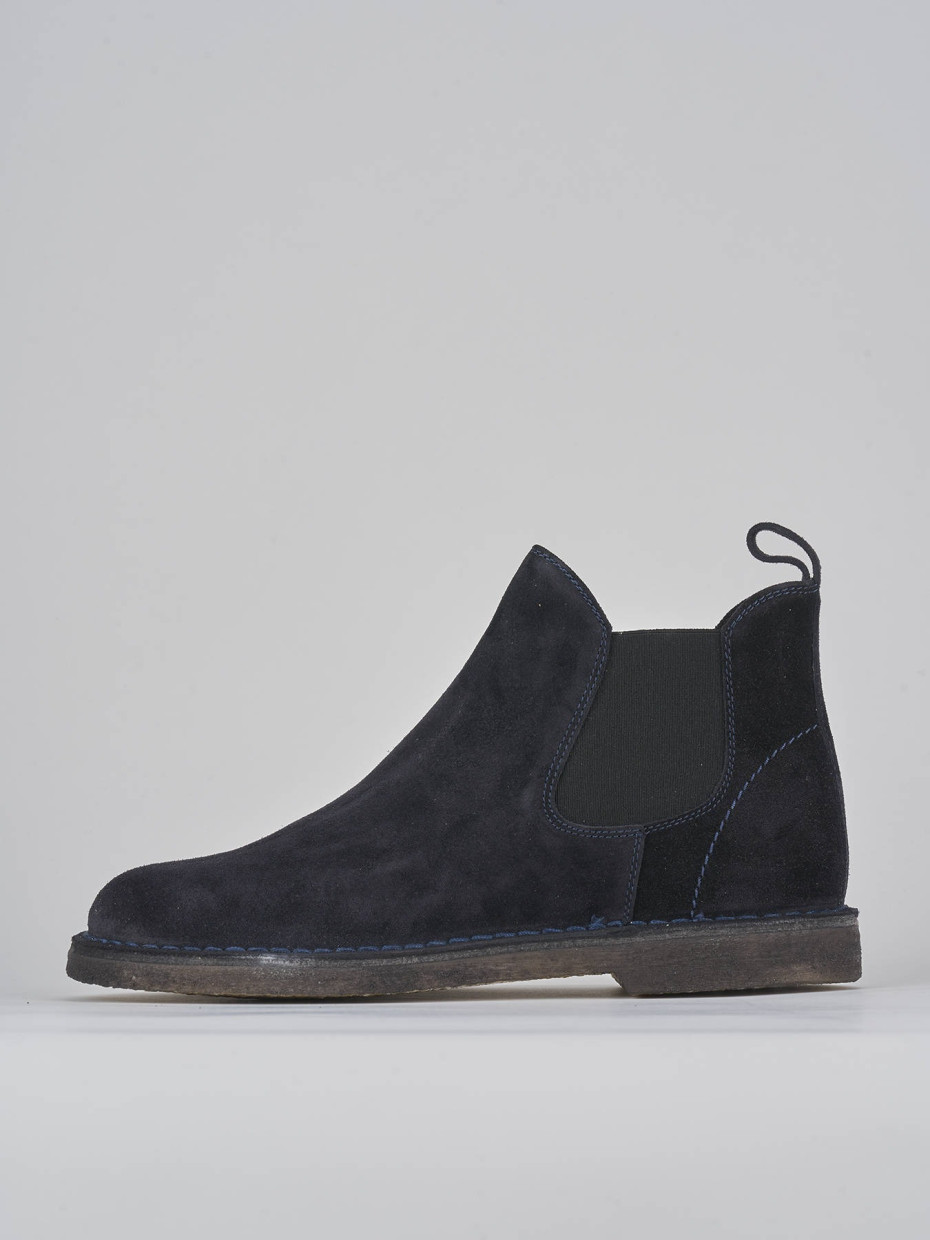 Ankle boots blu suede