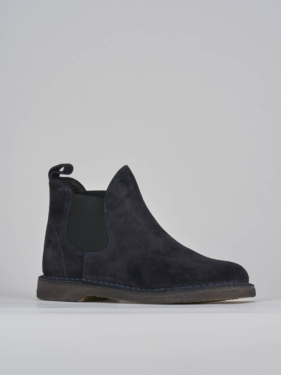 Ankle boots blu suede