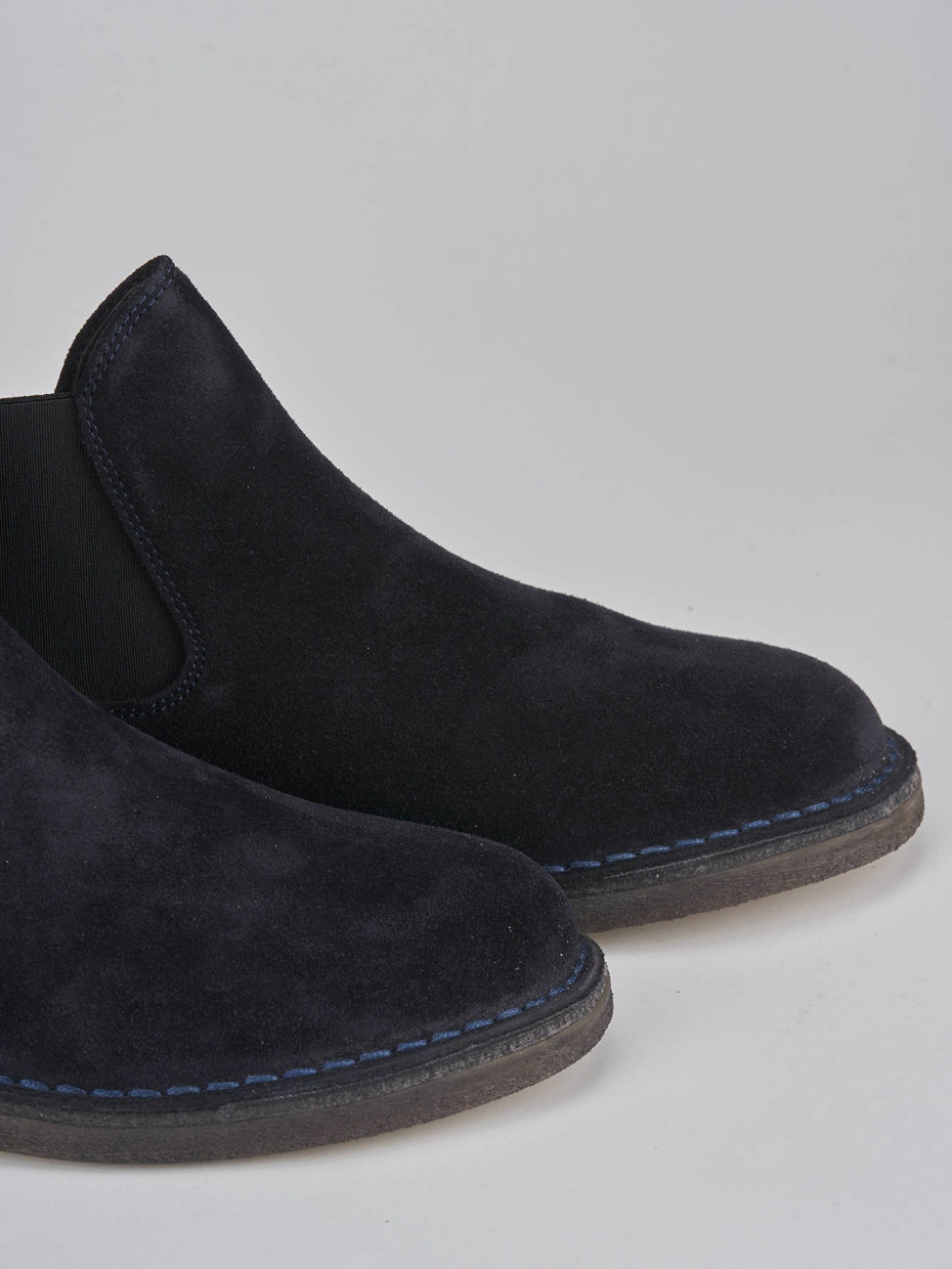 Ankle boots blu suede