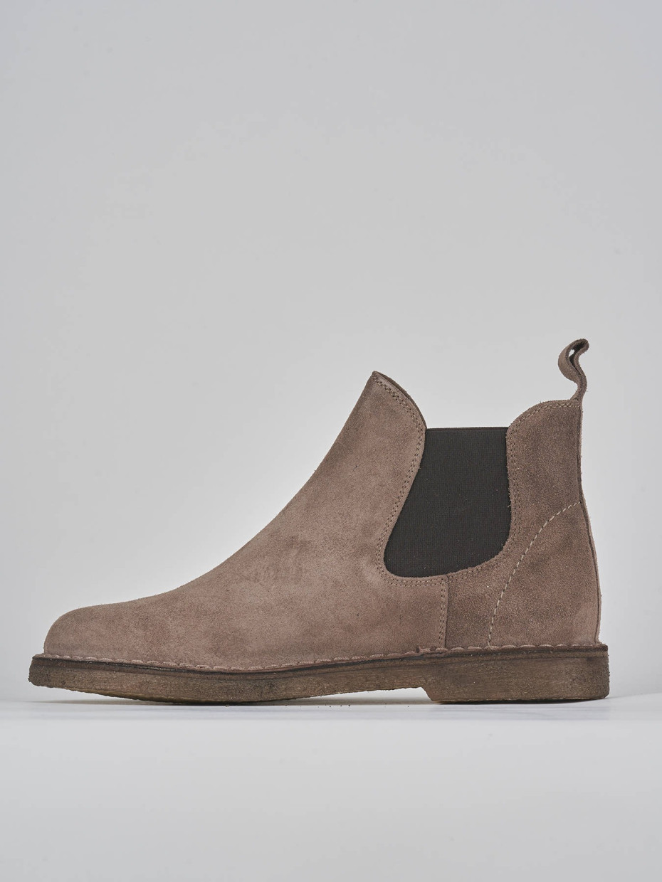 Ankle boots beige suede