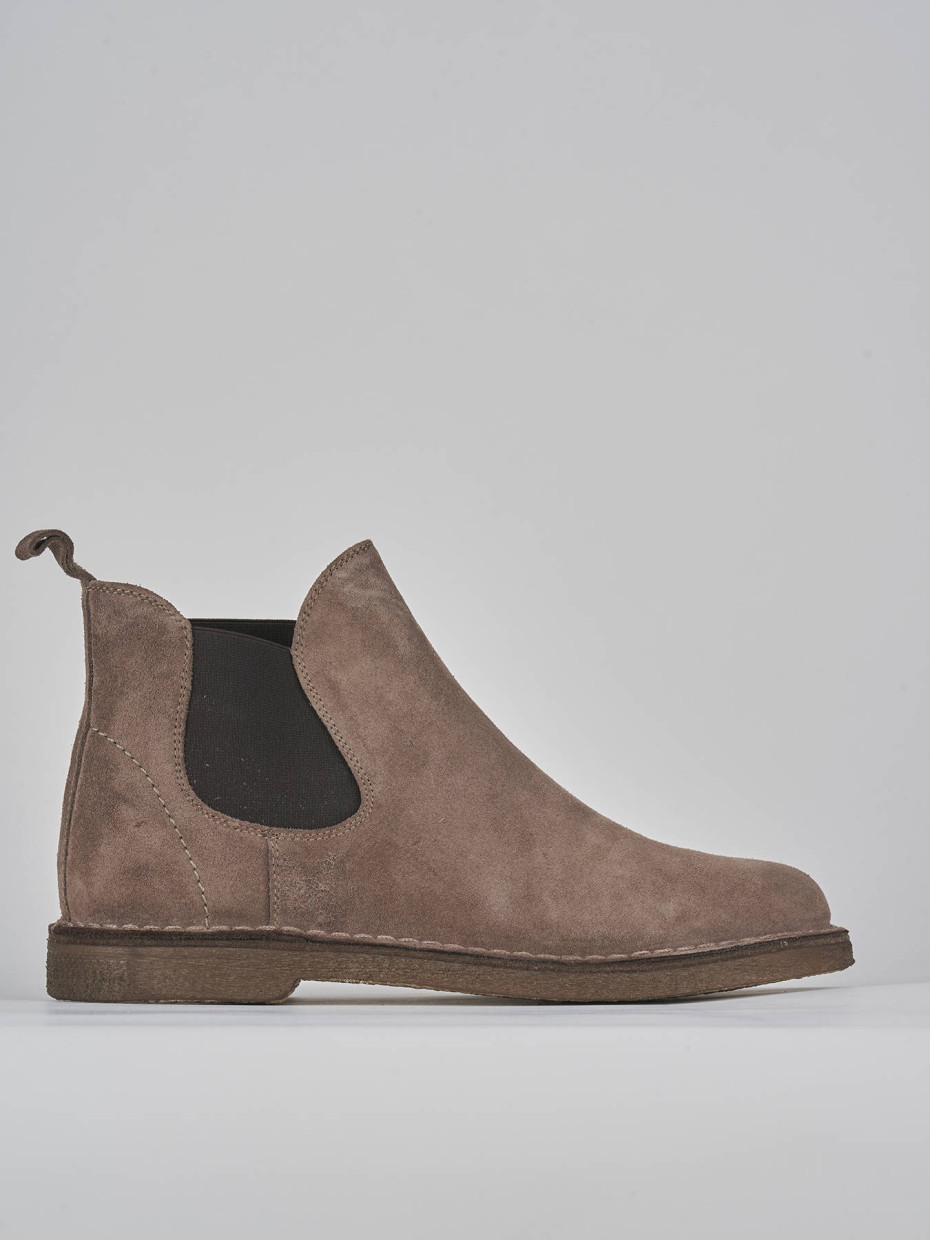 Ankle boots beige suede