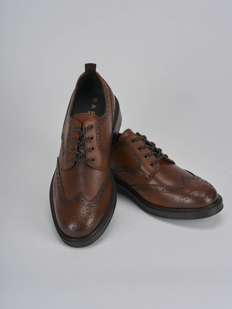 Lace-up shoes brown leather