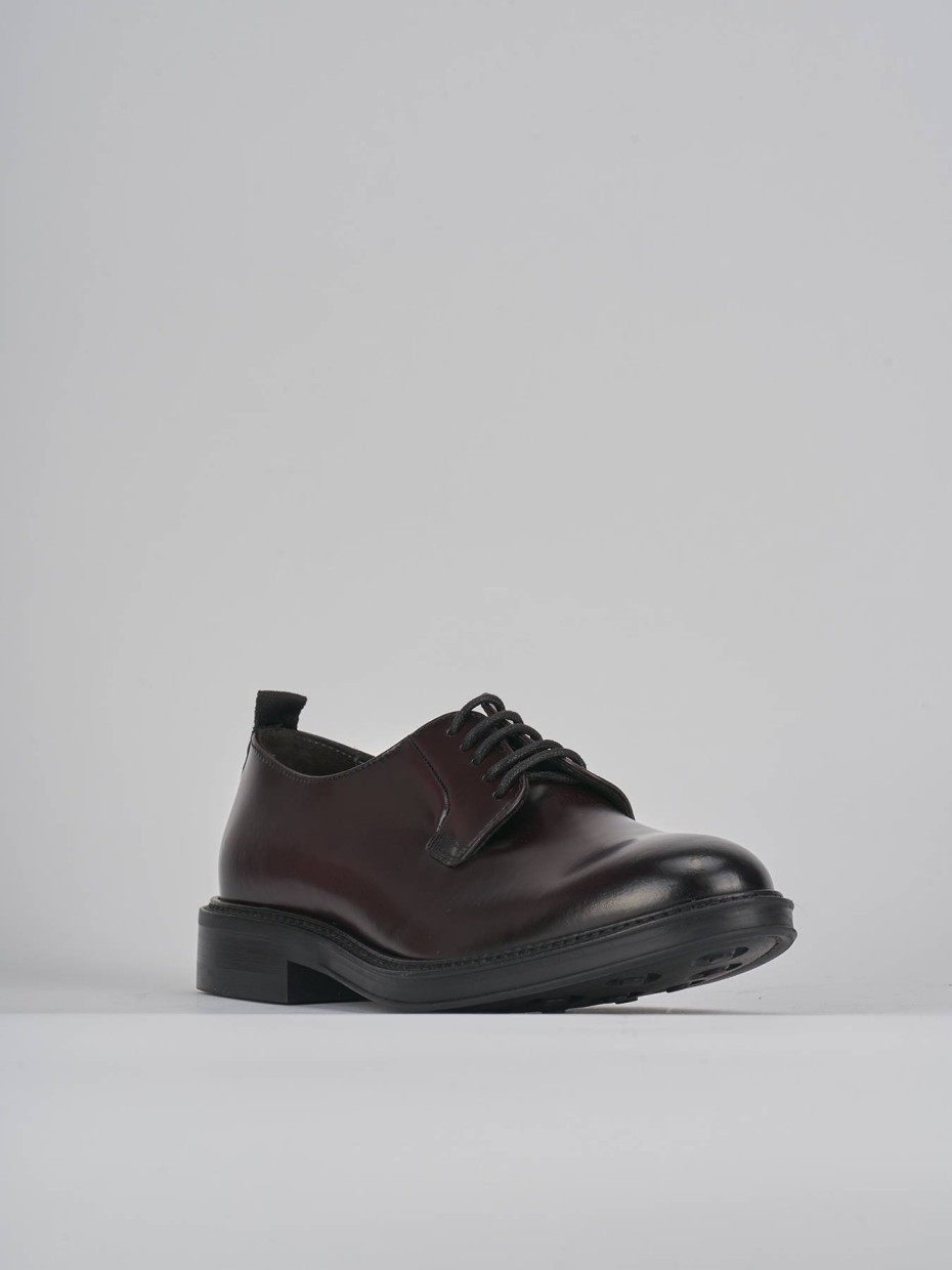 Lace-up shoes bordeaux leather