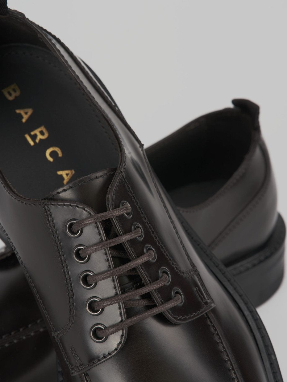 Lace-up shoes dark brown leather