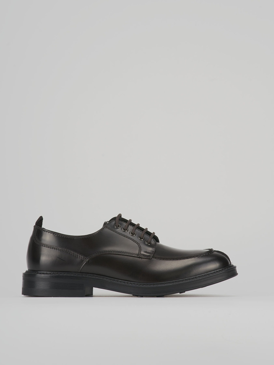 Lace-up shoes dark brown leather