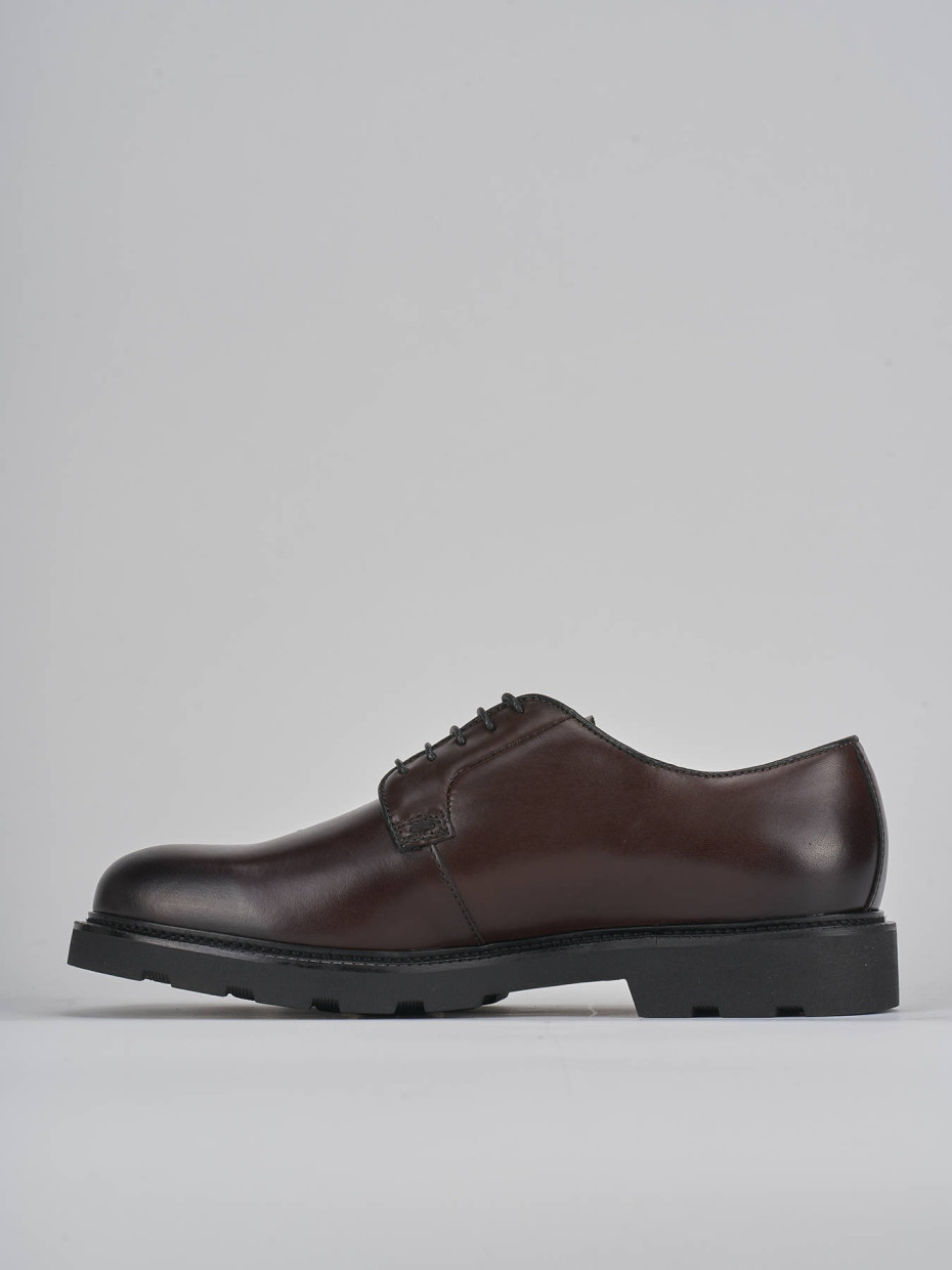 Lace-up shoes dark brown leather