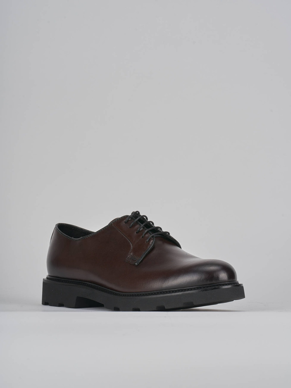 Lace-up shoes dark brown leather