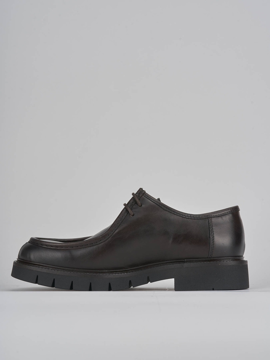 Lace-up shoes dark brown leather