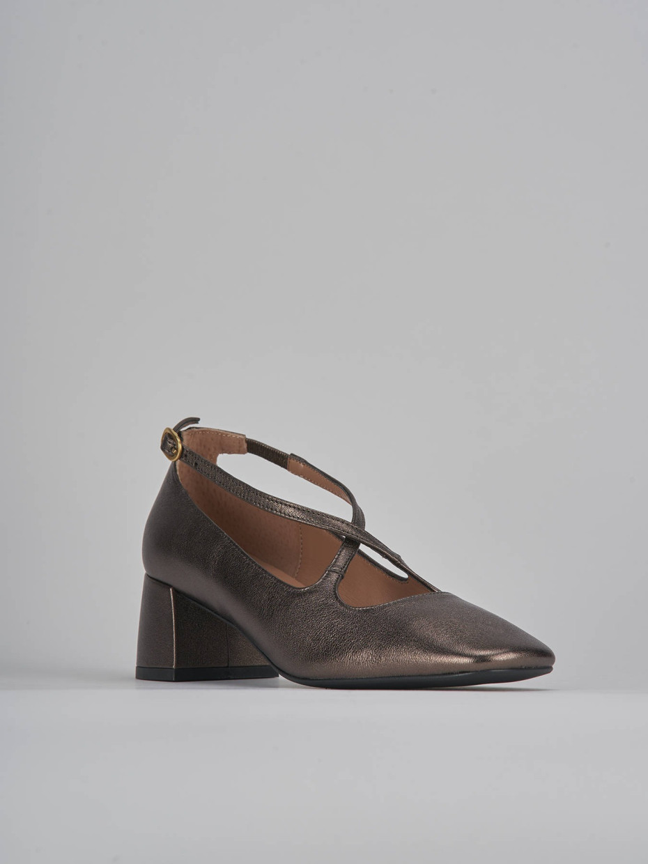 Décolleté e slingback tacco 5cm pelle testa